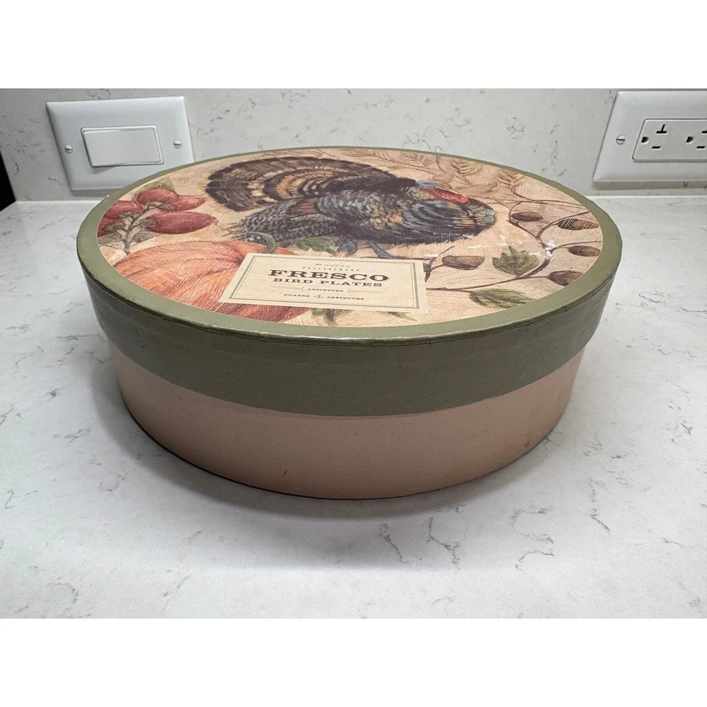 Set of 4 Pottery Barn FRESCO Turkey Game Birds 9